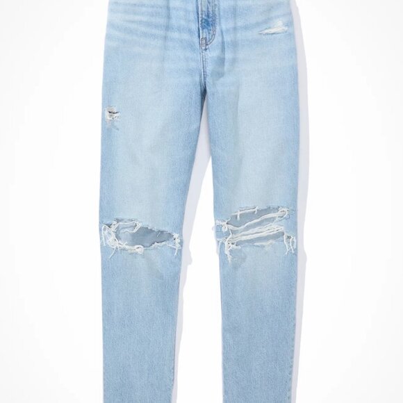 American Eagle Strigid Curvy Ripped Mom Jean - Picture 3 of 8
